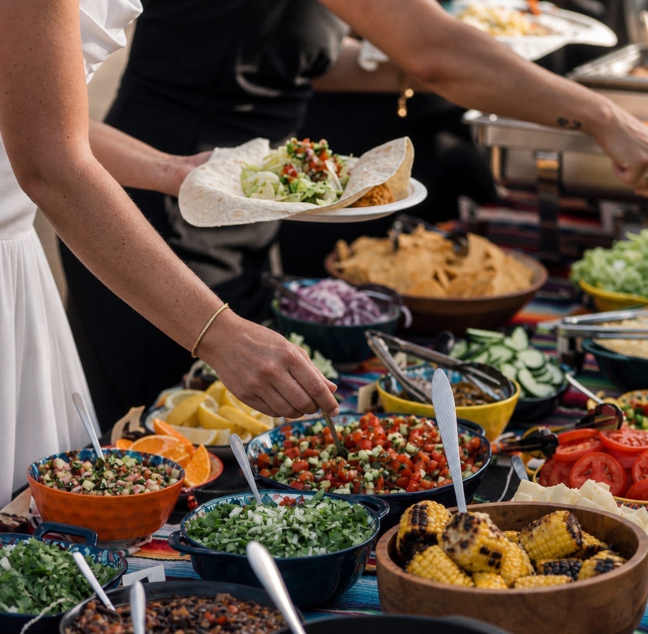 Chef plating a dish